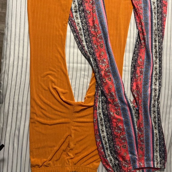 Floral Print Flare Leg Pant pair - Picture 1 of 6